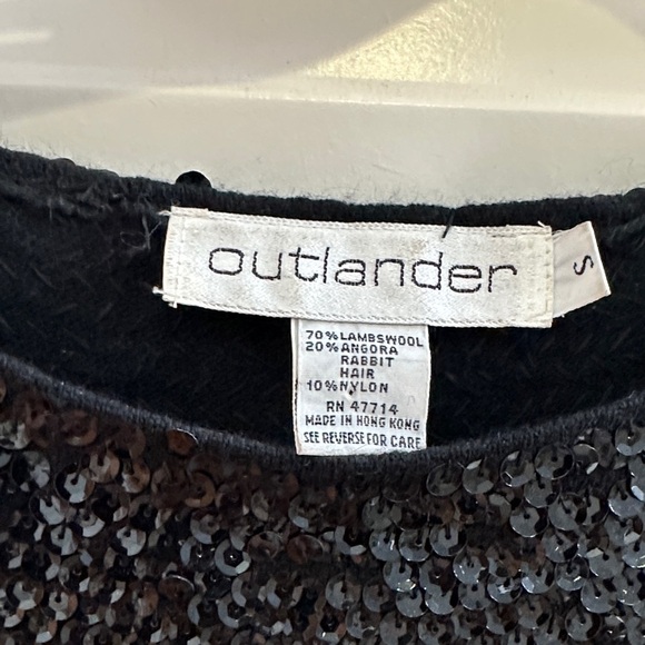 Sequin Detail Black Midi Sweater Dress - Picture 2 of 4